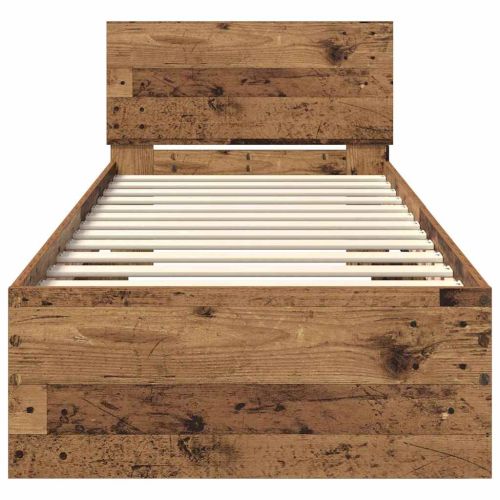 Рамка за легло Старо дърво 75 x 190 cm Инженерно дърво