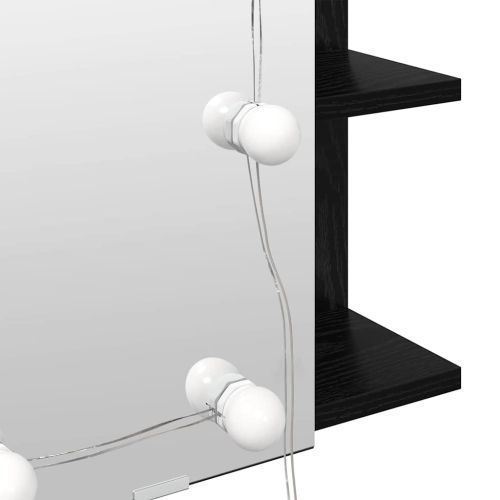 Шкаф с огледало Черния дъб 70 x 16,5 x 60 см Инженерно дърво