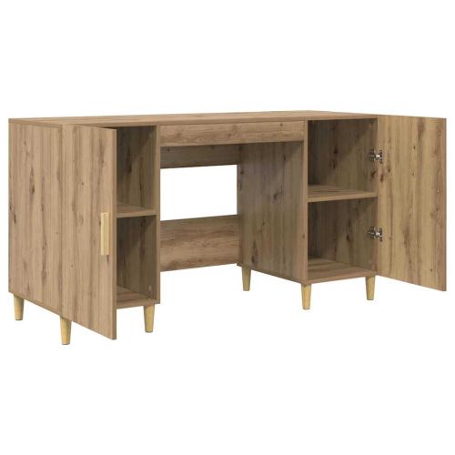 Бюро с рафт със съхранение Дъб 140 x 50 x 75 см Инженерно дърво