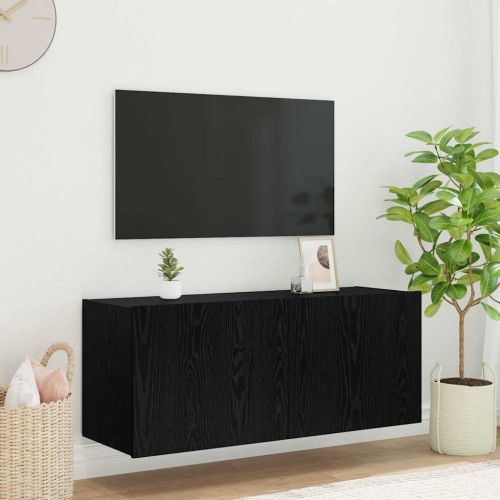 TV стенен шкаф Черния дъб 100 x 35 x 41 cm Инженерно дърво