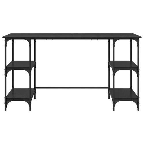 Бюро с рафт Черния дъб 140 x 50 x 75 см Инженерно дърво
