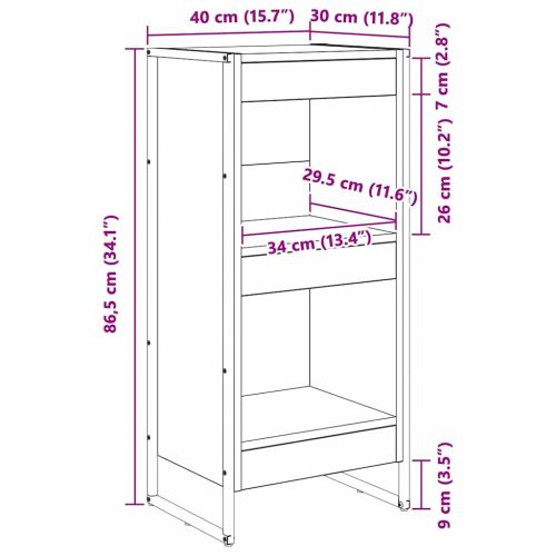 Шкаф за книги Дъб Артизан 40 x 30 x 86,5 см Инженерно дърво