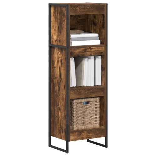 Шкаф за книги 40 x 30 x 121 см Инженерна дървесина Димящ дъб