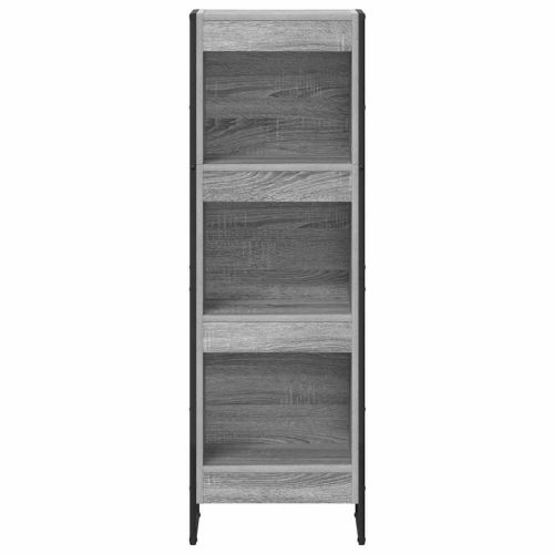 Шкаф за книги 40 x 30 x 121 см Инженерна дървесина Сив Сонома
