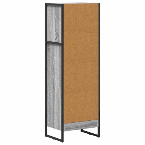 Шкаф за книги 40 x 30 x 121 см Инженерна дървесина Сив Сонома