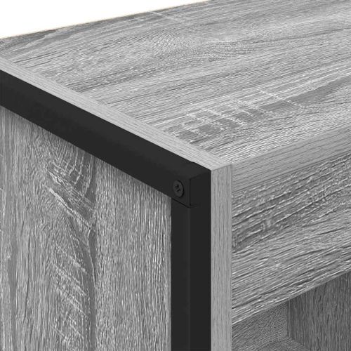 Шкаф за книги 40 x 30 x 121 см Инженерна дървесина Сив Сонома