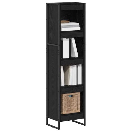 Шкаф за книги 40 x 30 x 155 см Инженерна дървесина Черния дъб