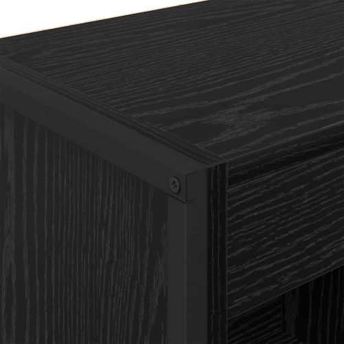 Шкаф за книги 40 x 30 x 155 см Инженерна дървесина Черния дъб
