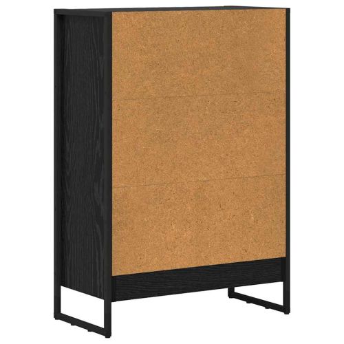 Шкаф за книги 60 x 30 x 86,5 см Инженерна дървесина Черния дъб