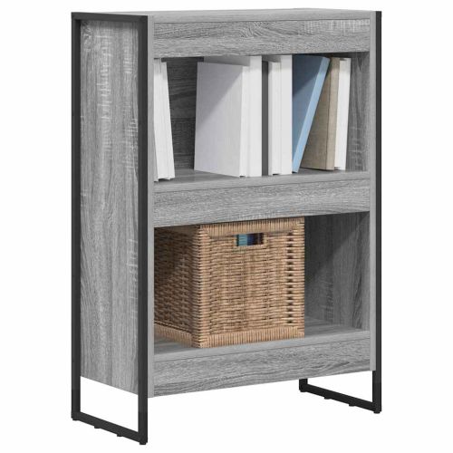 Шкаф за книги 60 x 30 x 86,5 см Инженерна дървесина Сив Сонома