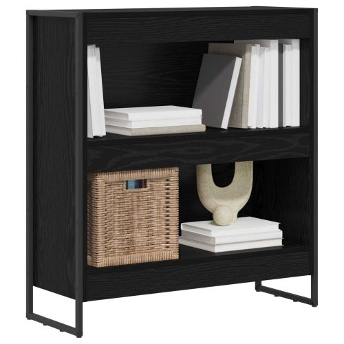 Шкаф за книги 80 x 30 x 86,5 см Инженерна дървесина Черния дъб