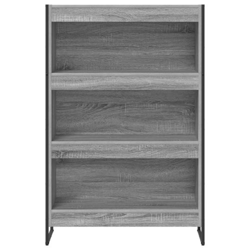 Шкаф за книги Сив Сонома 80 x 30 x 121 см Инженерно дърво