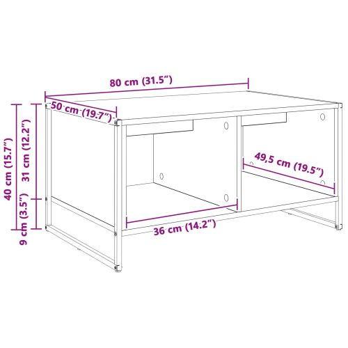 Масичка за кафе Старо дърво 80 x 50 x 40 cm Инженерно дърво