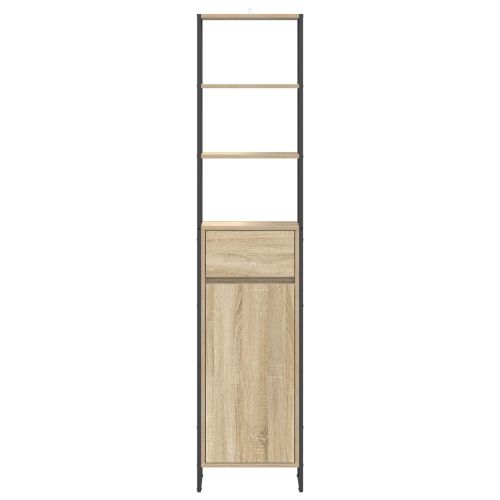 Шкаф за баня Сонома 40 x 30 x 180 см Инженерна дървесина