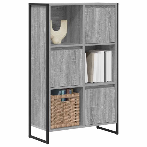 Шкаф за книги Сив Сонома 68 x 30 x 108.5 см Инженерно дърво