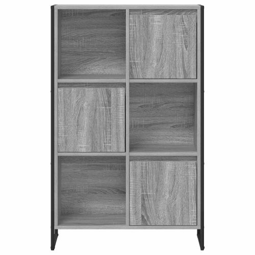 Шкаф за книги Сив Сонома 68 x 30 x 108.5 см Инженерно дърво