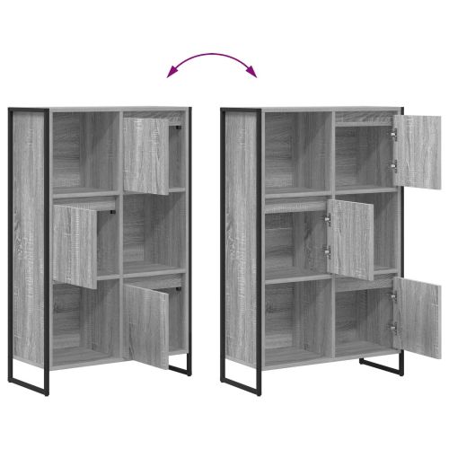 Шкаф за книги Сив Сонома 68 x 30 x 108.5 см Инженерно дърво