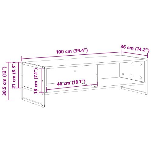 ТВ шкаф Дъб Артизан 100 x 36.5 x 30.5 см Инженерно дърво