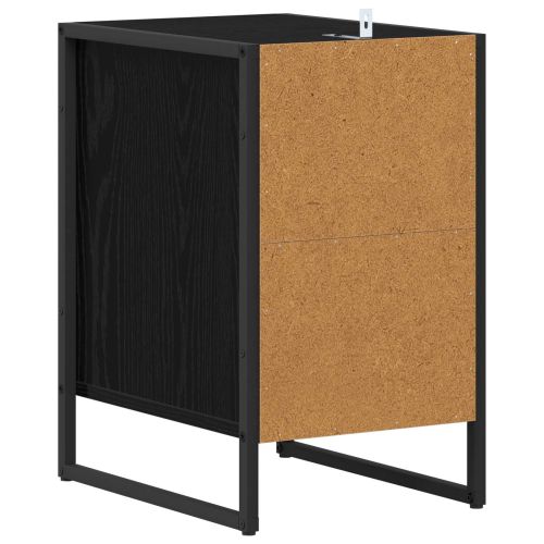 Нощно шкафче 2 pcs Черния дъб 39,5 x 30 x 50 см Инженерно дърво