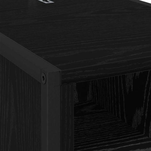 Нощно шкафче 2 pcs Черния дъб 39,5 x 30 x 50 см Инженерно дърво