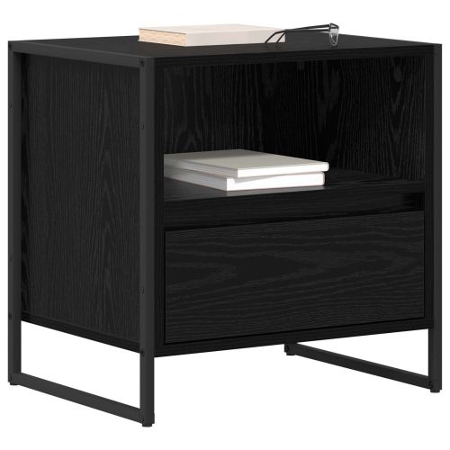 Нощно шкафче 2 pcs Черния дъб 50 x 39,5 x 50 см Инженерно дърво