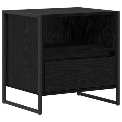 Нощно шкафче 2 pcs Черния дъб 50 x 39,5 x 50 см Инженерно дърво