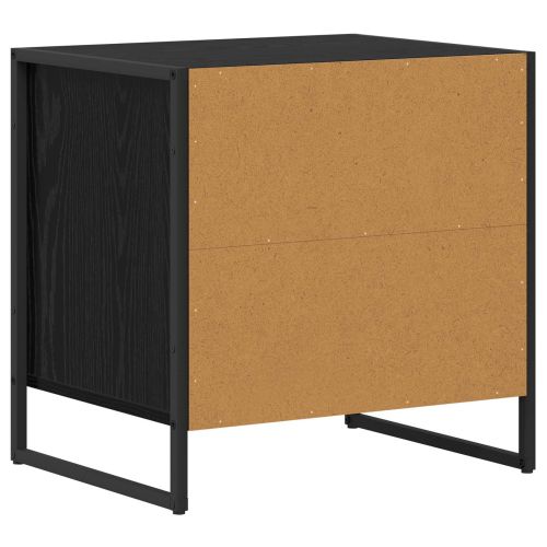 Нощно шкафче 2 pcs Черния дъб 50 x 39,5 x 50 см Инженерно дърво