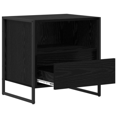 Нощно шкафче 2 pcs Черния дъб 50 x 39,5 x 50 см Инженерно дърво