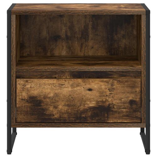 Нощно шкафче 2 pcs Димящ дъб 50 x 39,5 x 50 см Инженерно дърво