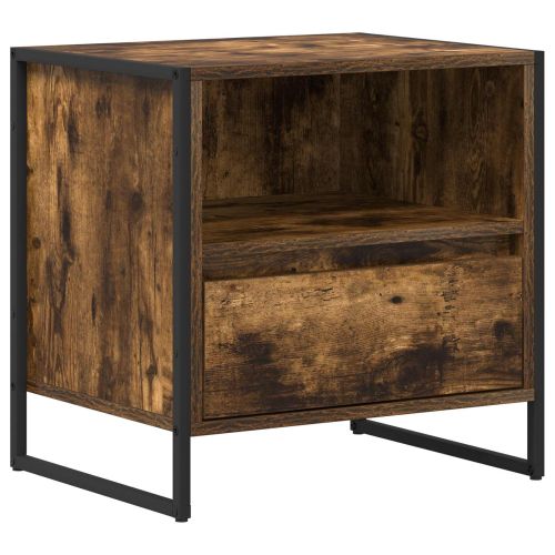 Нощно шкафче 2 pcs Димящ дъб 50 x 39,5 x 50 см Инженерно дърво