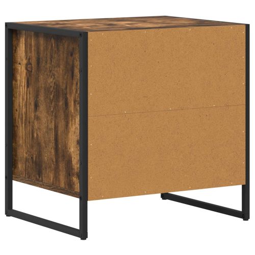 Нощно шкафче 2 pcs Димящ дъб 50 x 39,5 x 50 см Инженерно дърво