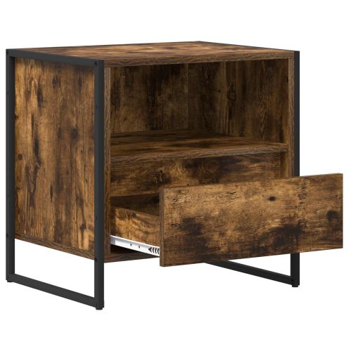 Нощно шкафче 2 pcs Димящ дъб 50 x 39,5 x 50 см Инженерно дърво