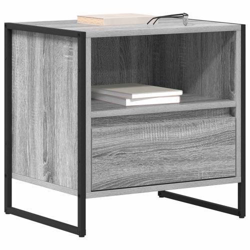 Нощно шкафче 2 pcs Сив Сонома 50 x 39,5 x 50 см Инженерно дърво