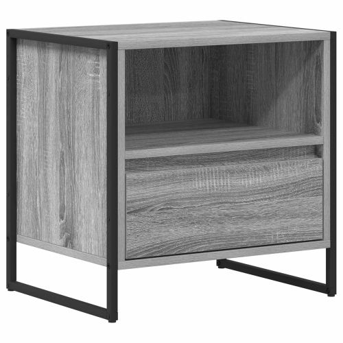 Нощно шкафче 2 pcs Сив Сонома 50 x 39,5 x 50 см Инженерно дърво