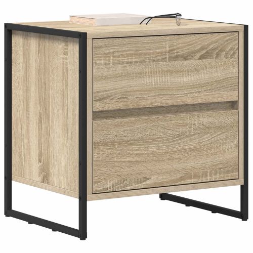 Нощно шкафче 2 pcs Сонома 50 x 39.5 x 50 см Инженерно дърво