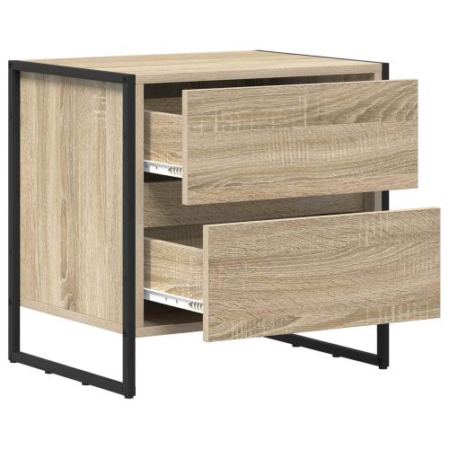 Нощно шкафче 2 pcs Сонома 50 x 39.5 x 50 см Инженерно дърво