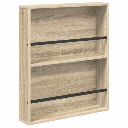 Етажерка за списания с рафт 2 pcs Сонома дъб 60 x 12 x 70 см