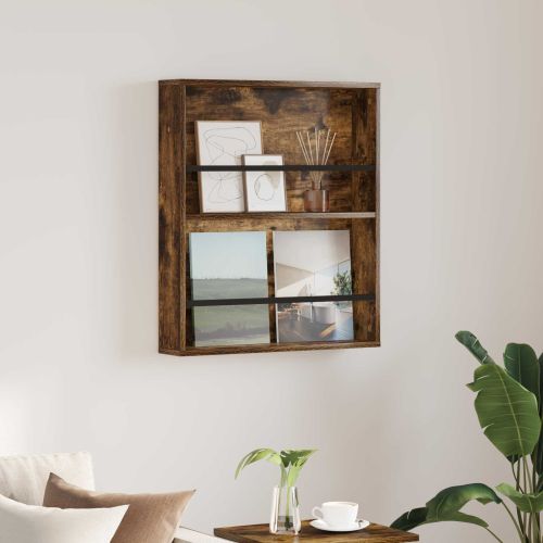 Етажерка за списания Димян дъб 60 x 12 x 70 см Инженерно дърво