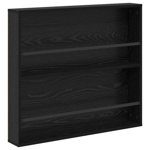 Етажерка за списания с рафт 2 pcs Черния дъб 80 x 12 x 70 см