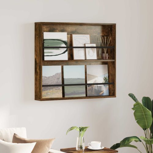 Етажерка за списания Димян дъб 80 x 12 x 70 см Инженерно дърво