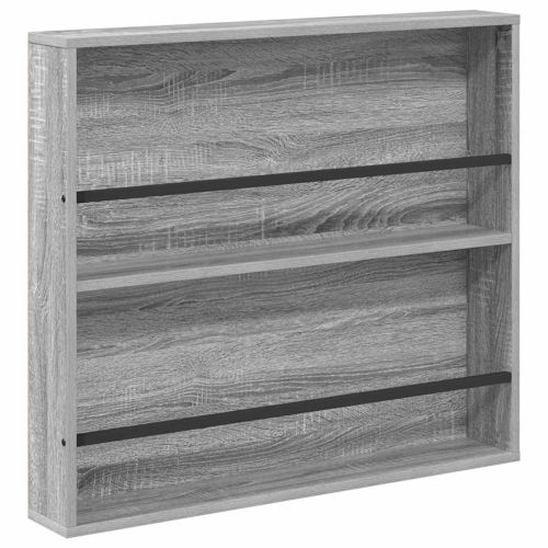 Етажерка за списания с рафт 2 pcs Сив Сонома 80 x 12 x 70 см