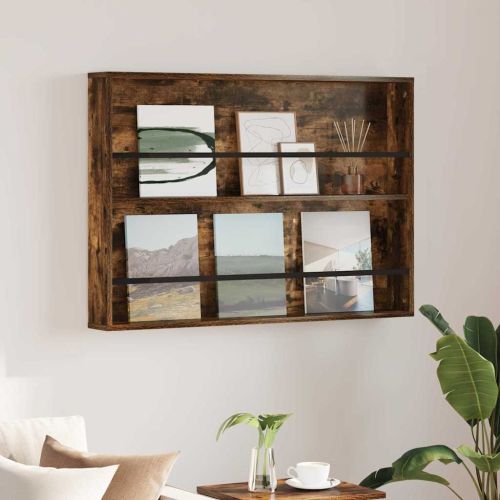 Етажерка за списания Димян дъб 100 x 12 x 70 см Инженерно дърво