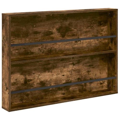 Етажерка за списания с рафт 2 pcs Димян дъб 100 x 12 x 70 см