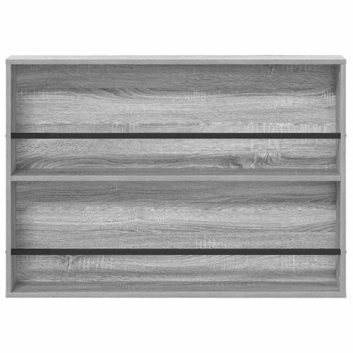 Етажерка за списания с рафт Сив Сонома 100 x 12 x 70 см