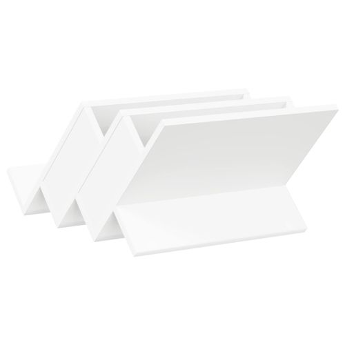 Етажерка за списания Бяло 53 x 40 x 28,5 см Инженерно дърво