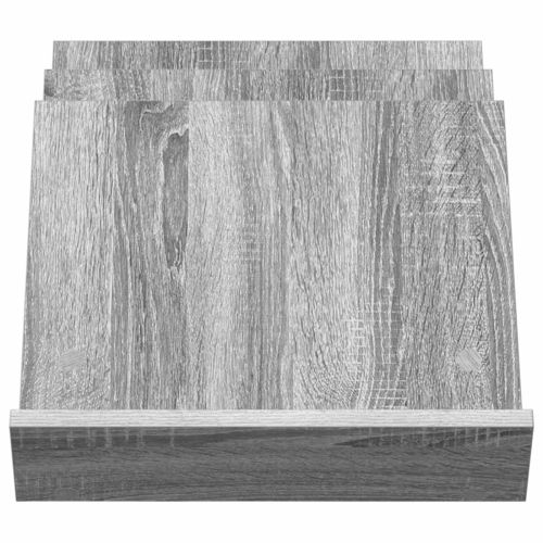 Етажерка за списания с рафт Сив Сонома 53 x 40 x 28,5 см