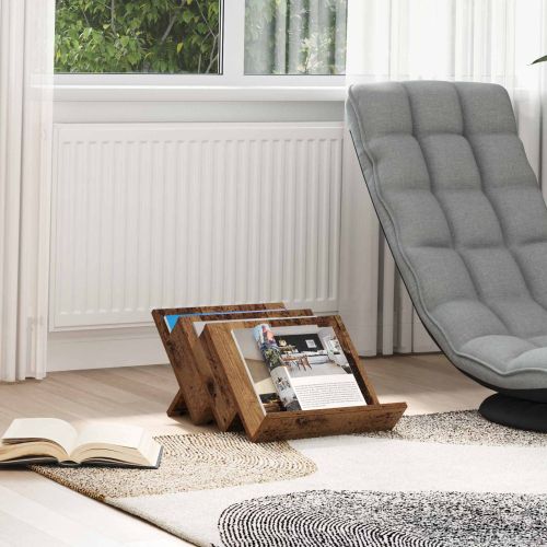 Етажерка за списания с рафт Старо дърво 53 x 40 x 28.5 см
