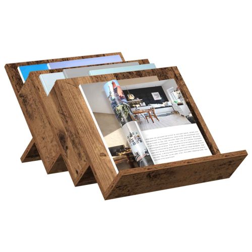 Етажерка за списания с рафт Старо дърво 53 x 40 x 28,5 см