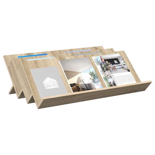 Етажерка за списания с рафт Сонома дъб 90 x 53 x 28,5 см