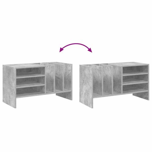 Шкаф за грамофонни плочи Циментено сиво 78.5 x 35 x 45 см